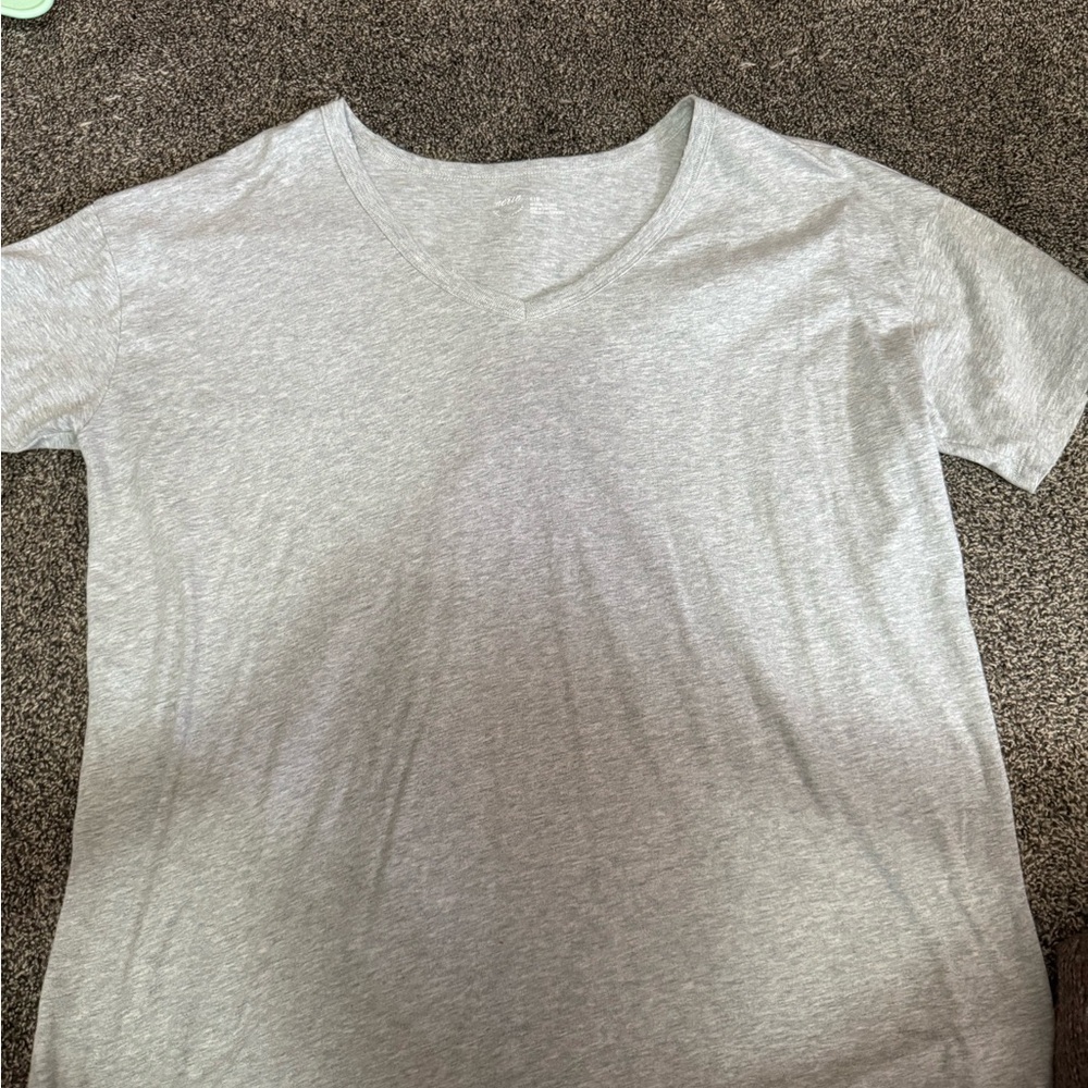aerie Light Gray Crew Neck Tee